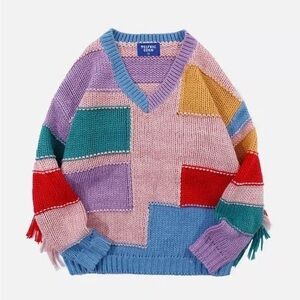 Aelfric Eden Multicolor Patchwork Sweater